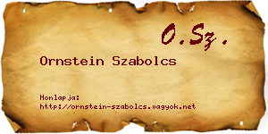Ornstein Szabolcs névjegykártya